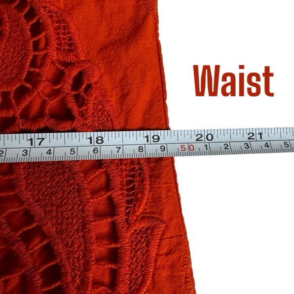 Chicos cutout crochet lace button down bell sleeve blouse top womens 1 US 8/10 M - Picture 9 of 13